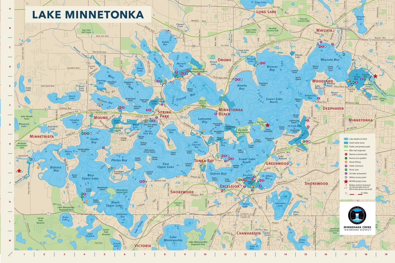 Lake Minnetonka Bays Map