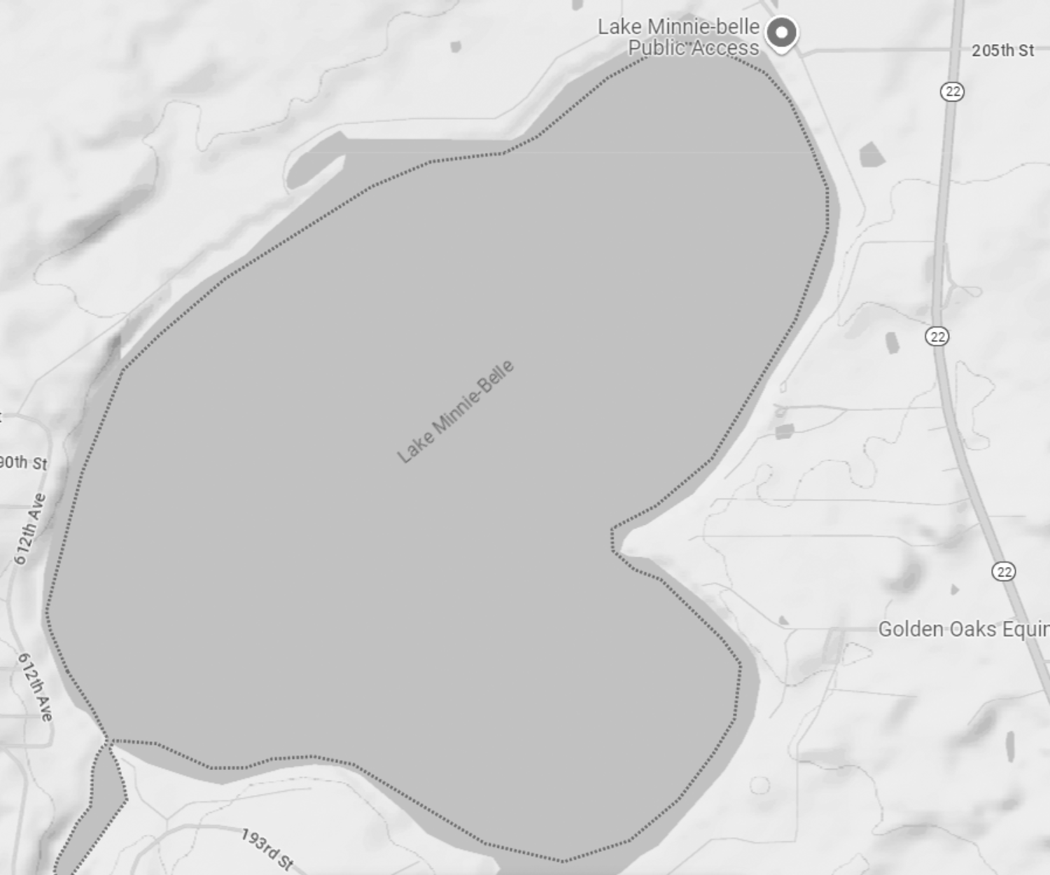 Lake Minnie-Belle Map